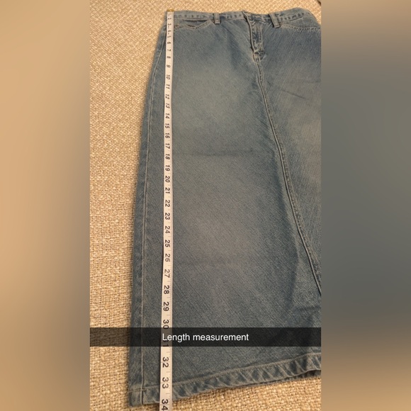 Calvin Klein Vintage Denim Long Skirt Size 10 - Picture 5 of 6